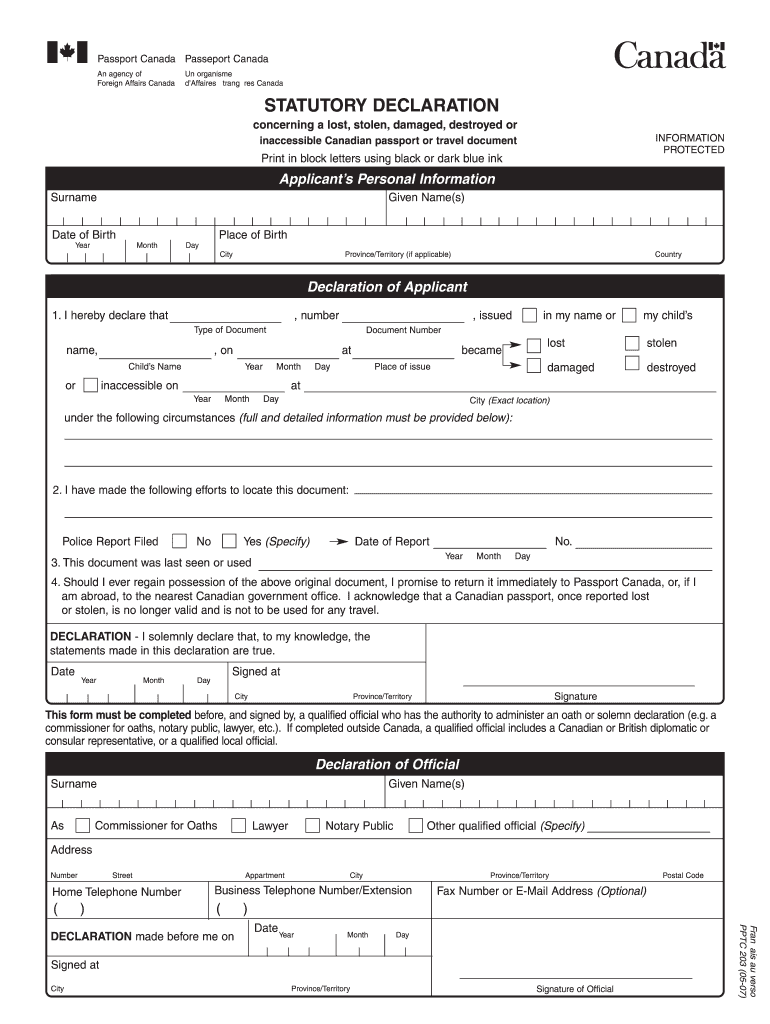 2007 Form Canada PPTC 203 E Fill Online Printable Fillable Blank