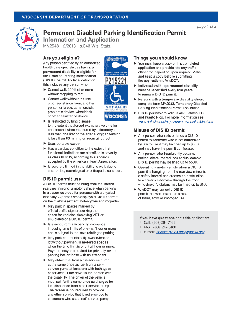 2011 Form WI DoT MV2548 Fill Online Printable Fillable Blank PdfFiller