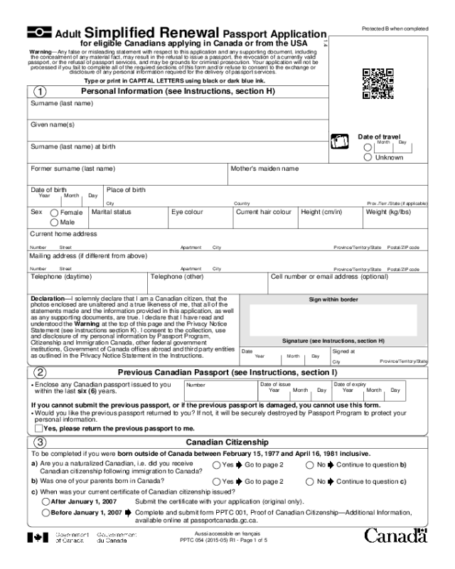 2022 Passport Renewal Form Fillable Printable PDF Forms Handypdf