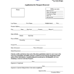 Application For Passport Renewal Form Printable Pdf Download