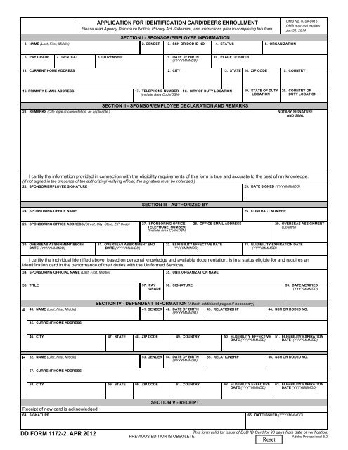 B Dd Form 1172 Pplasopa