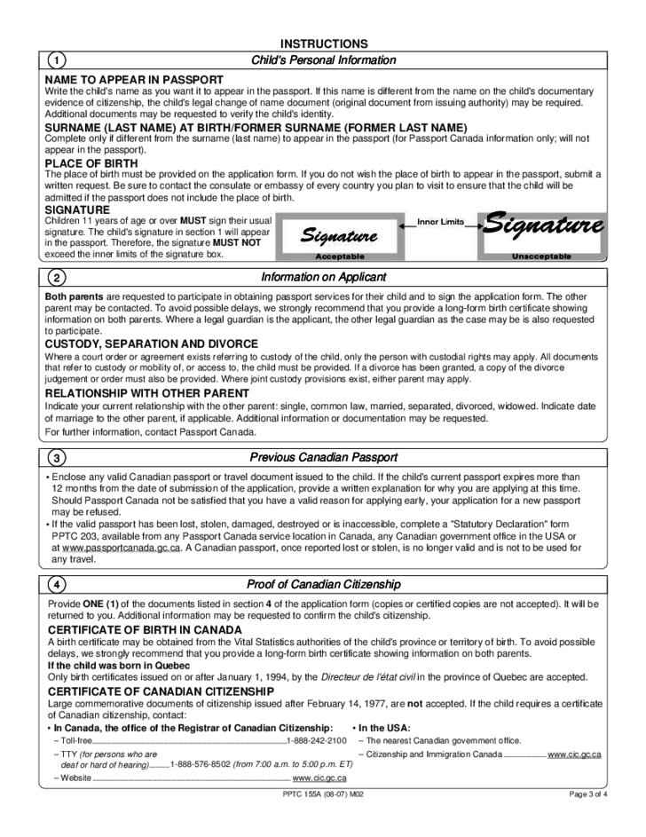 Child General Passport Application For Canadians Under 16 Years Of Age