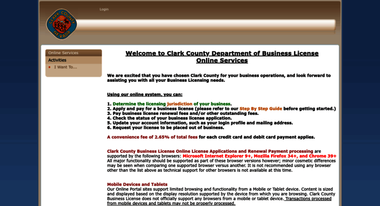 Clark County Business License Renewal FinanceViewer