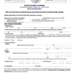 Georgia Board Of Nursing Application PDF Form FormsPal