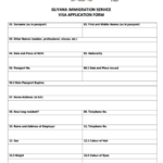 Guyana Immigration Service Visa Application Form Printable Pdf Download