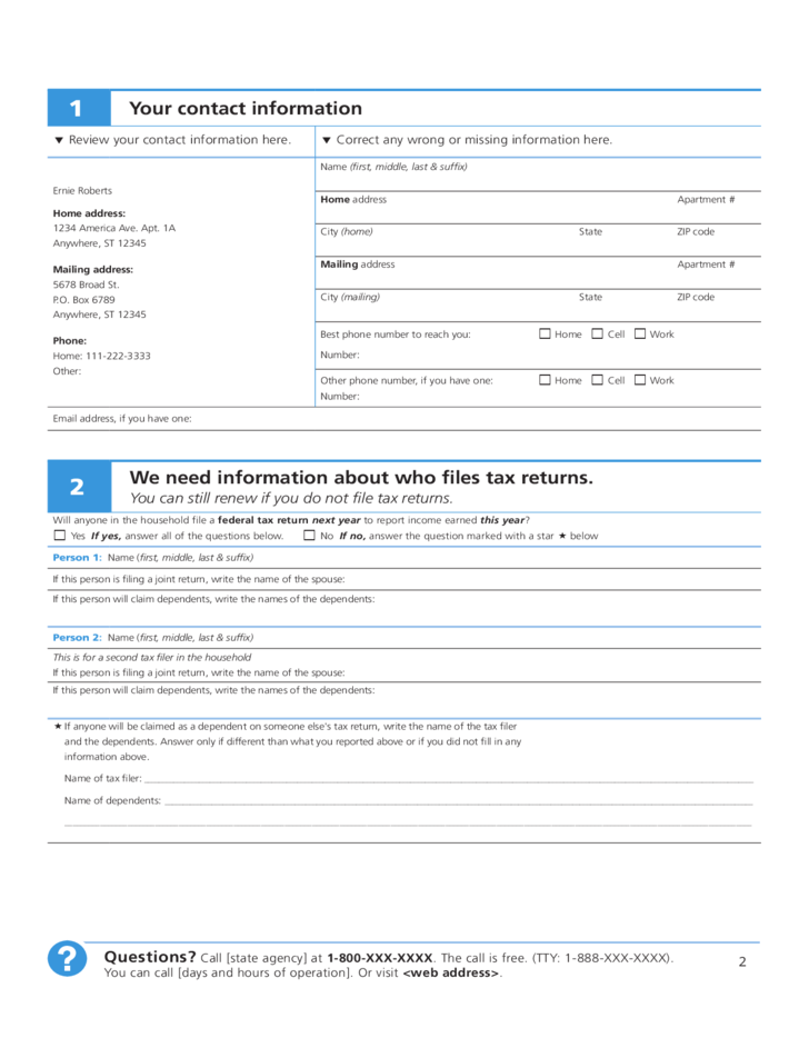 Health Card Renewal Application Form