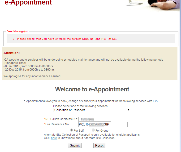 ICA EAppointment System Hang LOL