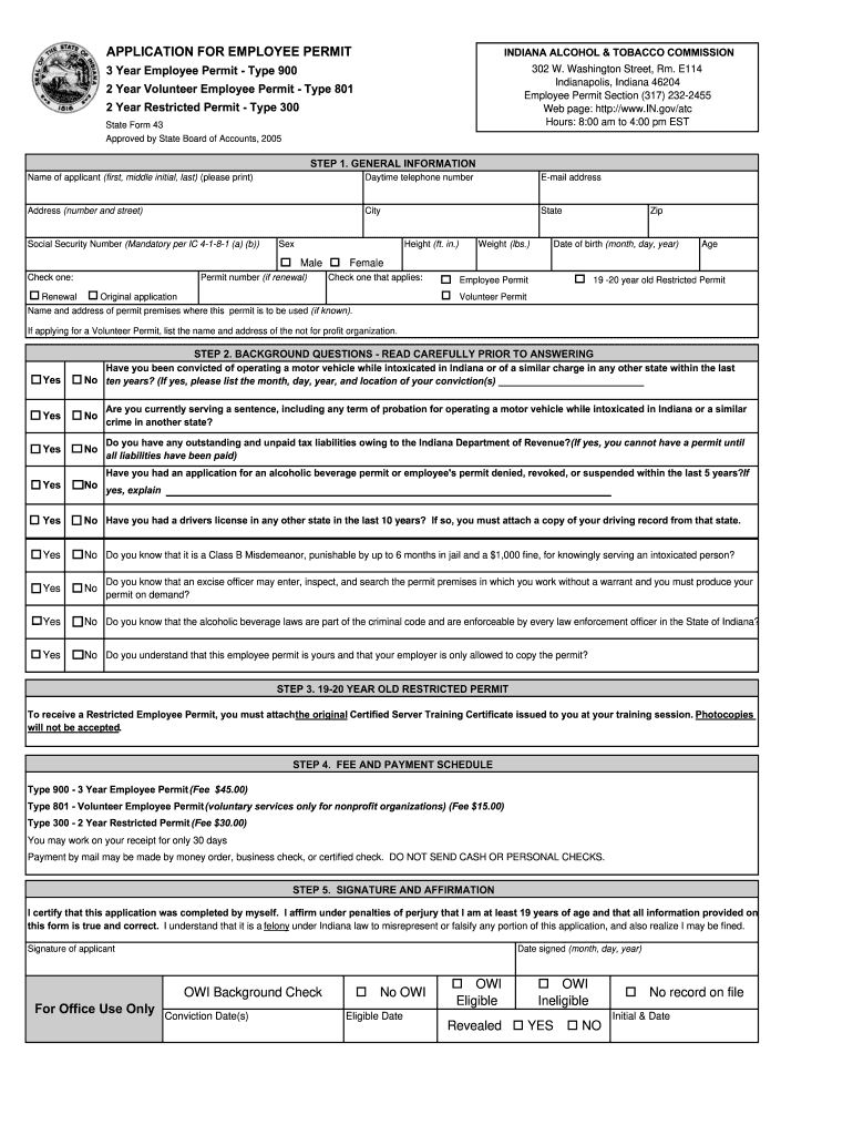 Indiana Liquor License Renewal Form Fill Out And Sign Printable PDF