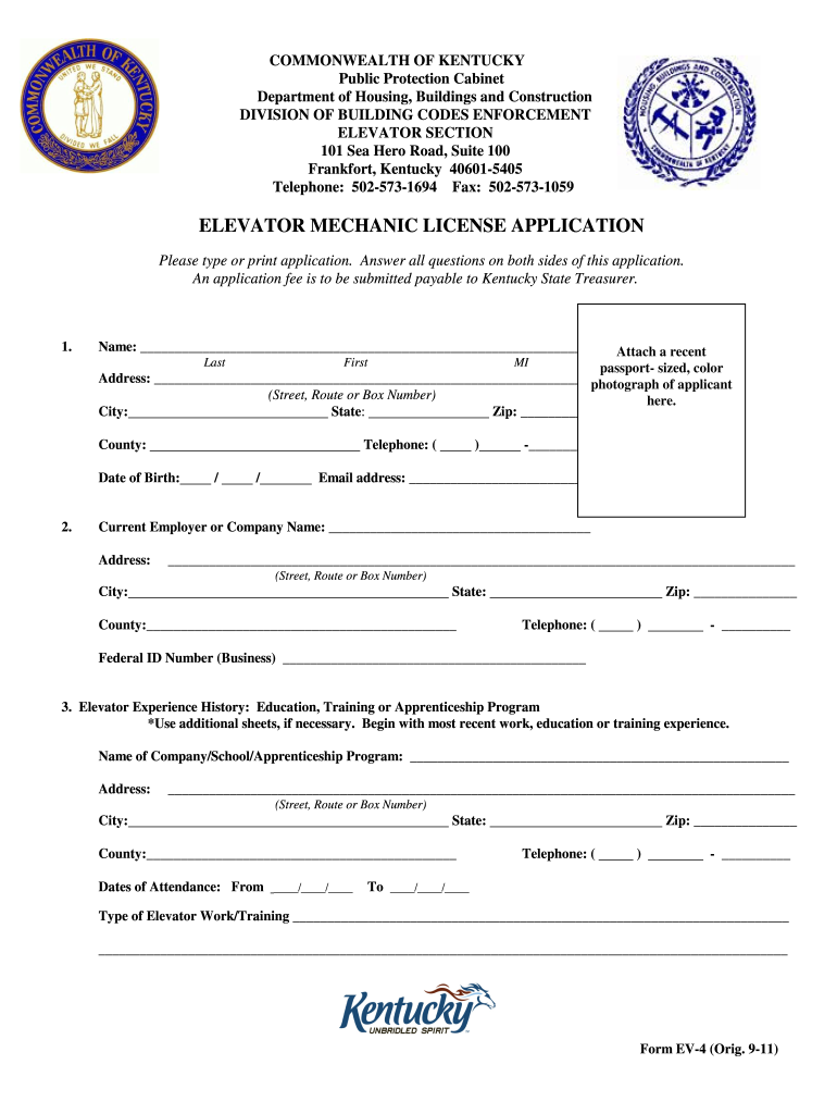 Kentucky Elevator License Renewal Fill Out And Sign Printable PDF 