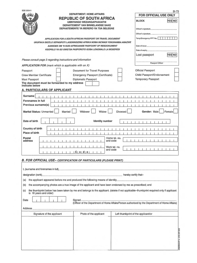 Passport Renewal Form South Africa PassportApplicationForm