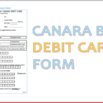 PDF Canara Bank Debit Card Form PDF ATM Card Application Form 2022