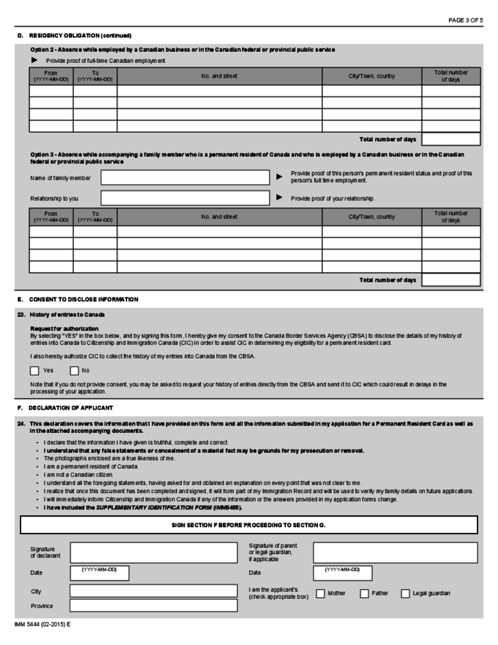 Permanent Resident Card Renewal Application Form Gemescool