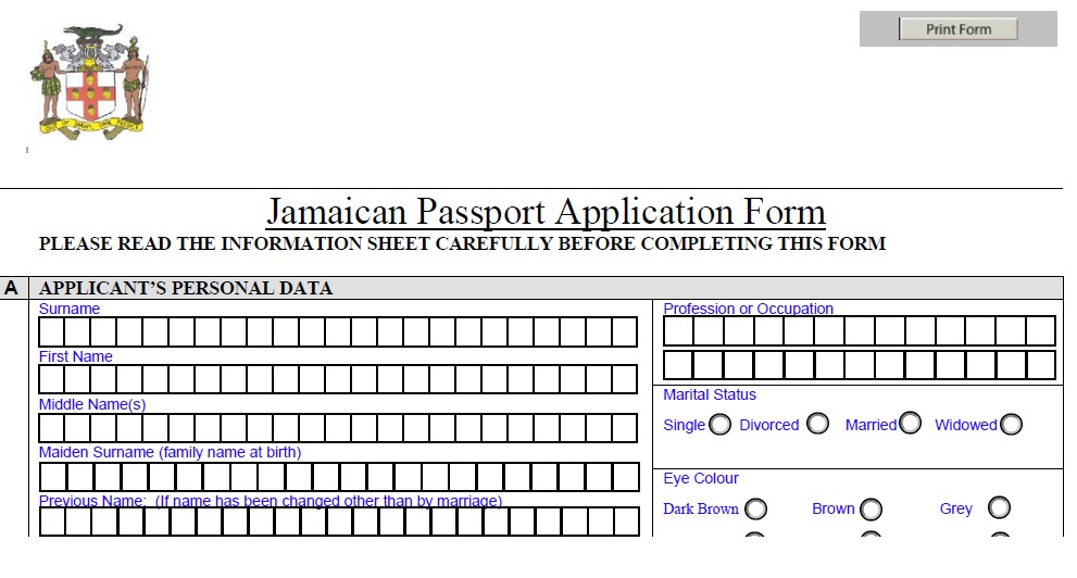 Pica Jamaica Passport Application Forms Media Pica Printable Form 2022