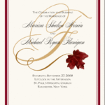 Red Maple Leaf Autumn Wedding Program Fall Wedding Program Autumn Theme