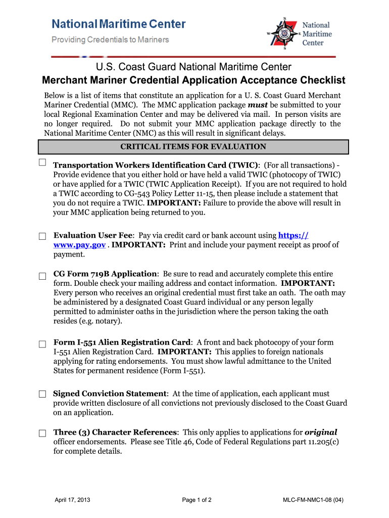 Uscg License Continuity Fill Online Printable Fillable Blank 