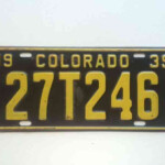 1932 COLORADO LOST LICENSE PLATE