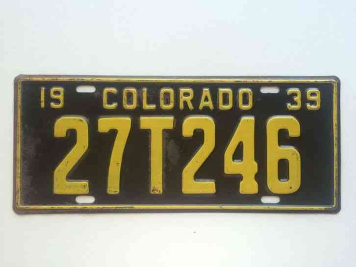 1932 COLORADO LOST LICENSE PLATE