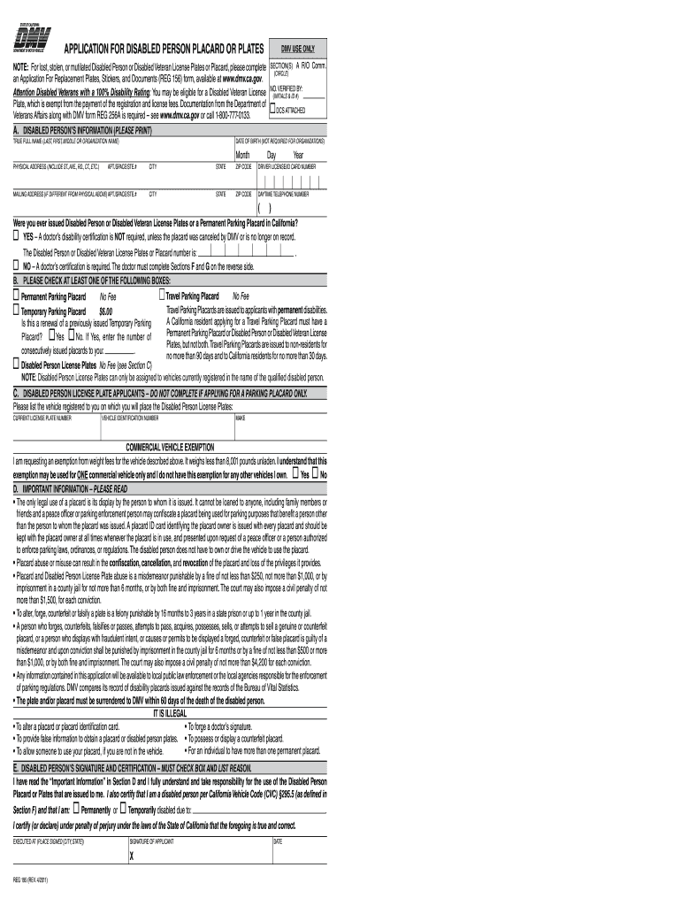 2011 Form CA DMV REG 195 Fill Online Printable Fillable Blank 