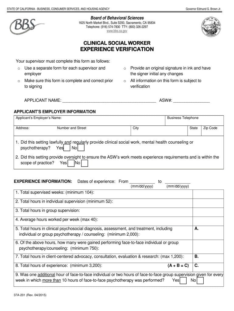 2015 2021 Form CA BBS 37A 201 Fill Online Printable Fillable Blank 