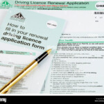 A DVLA British Driving Licence Renewal Application Form D46P Stock