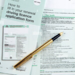 A DVLA British Driving Licence Renewal Application Form D46P Stock