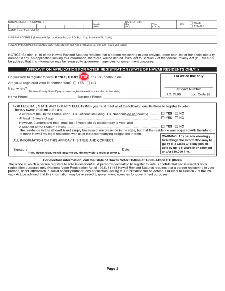 Application For Driver License Hawaii Free Download