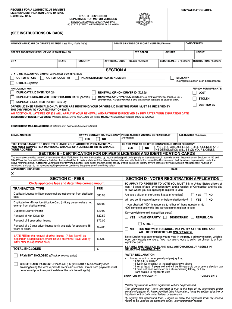 B 350 Form Fill Out Sign Online DocHub