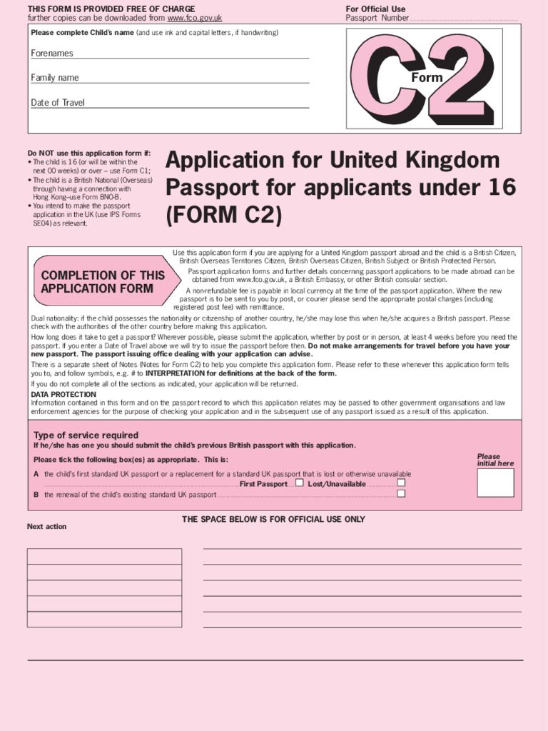 Child Passport Renewal Form 3 Free Templates In PDF Word Excel Download