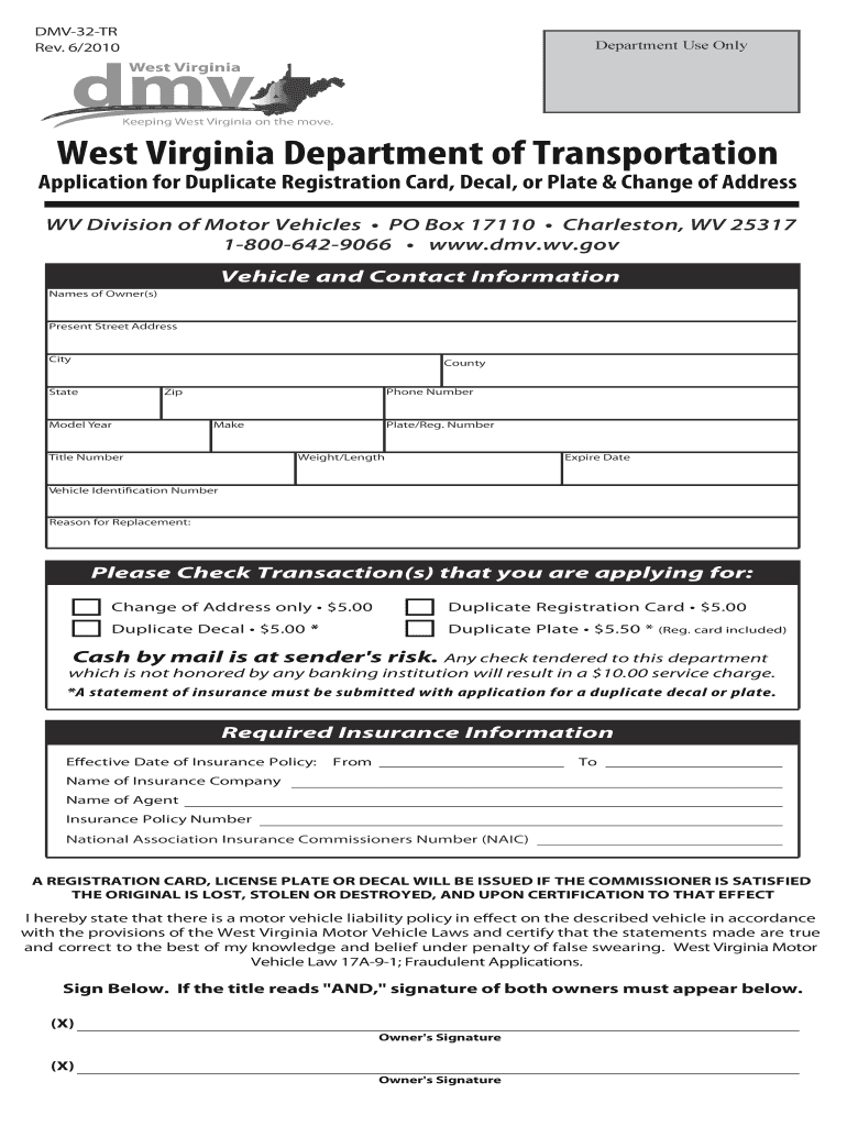 Dmv Vehicle Registration Wv VEHICLE UOI