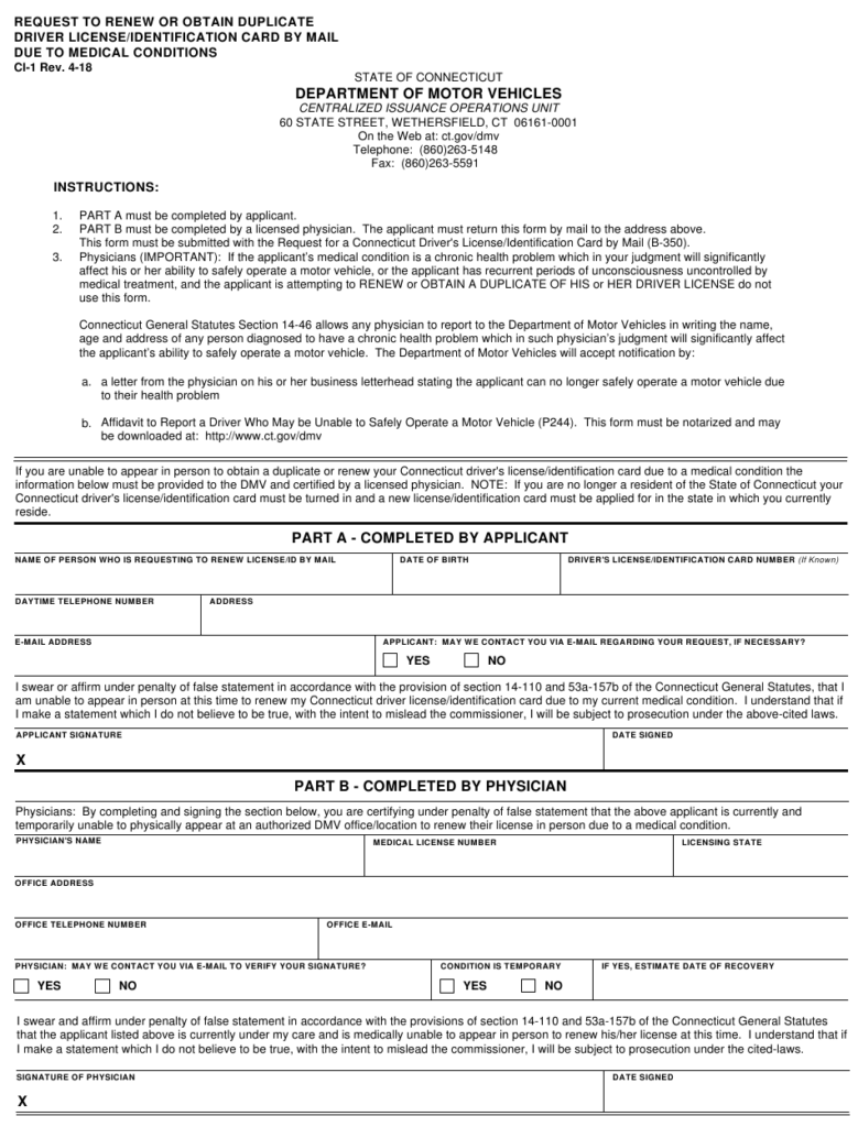 Form CI 1 Download Fillable PDF Or Fill Online Request To Renew Or 