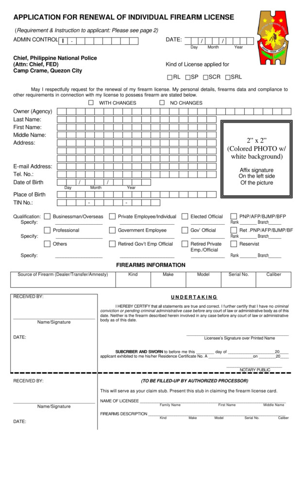 FREE 10 Gun Registration Forms In PDF Ms Word