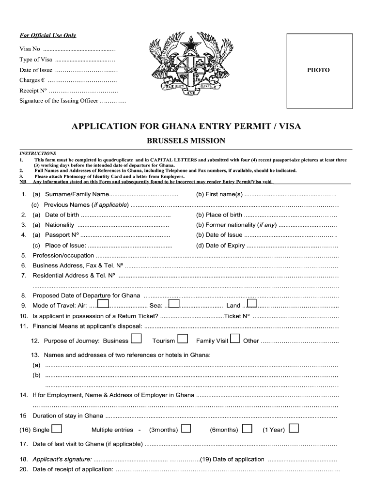 Ghana Embassy New York Passport Renewal Fill Online Printable 