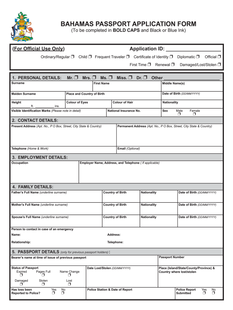 Guyana Passport Renewal Forms Printable Guyana Passport Renewal Form 