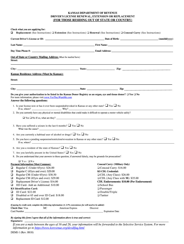 Ks Drivers License Demi 1 Fill Out Sign Online DocHub