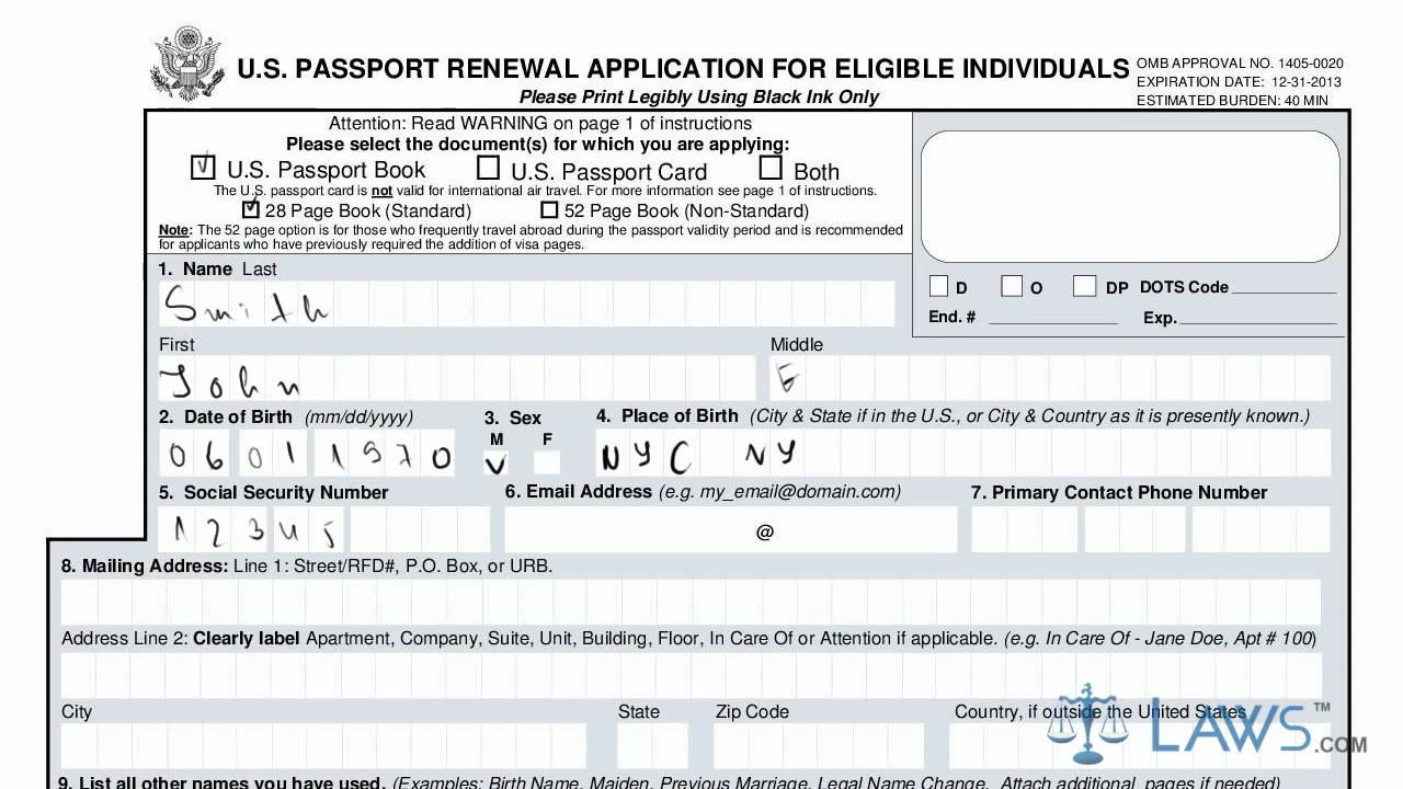 Learn How To Fill The Form DS 82 U S Passport Renewal Application For