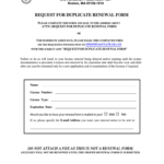 Massachusetts Request Renewal Fill Online Printable Fillable Blank