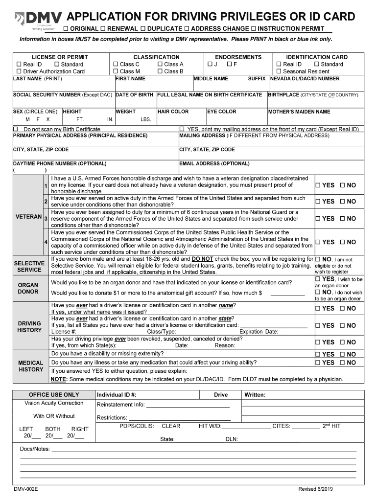 NV DMV 002 2019 Fill And Sign Printable Template Online US Legal Forms