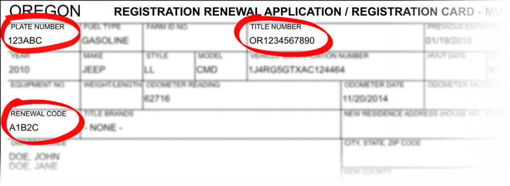 Oregon Vehicle Registration Renewal StateRegistration