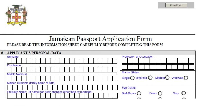 Pica Gov Jm Jamaican Child Passport Application Renewal