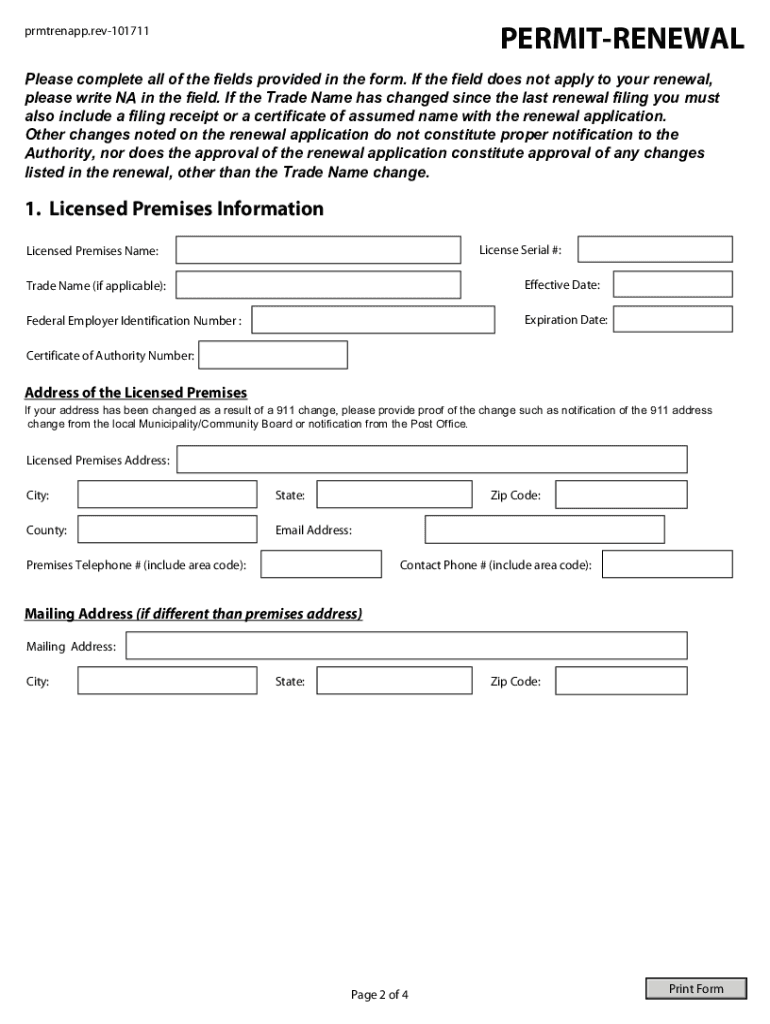 Renewal Application Sla Fill Out And Sign Printable PDF Template 