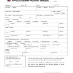 Sample Of Passport Renewal Form PrintableForm Printable Form 2021