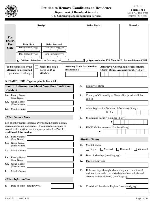 Where To File Green Card Renewal Application Form I751 Uagawer